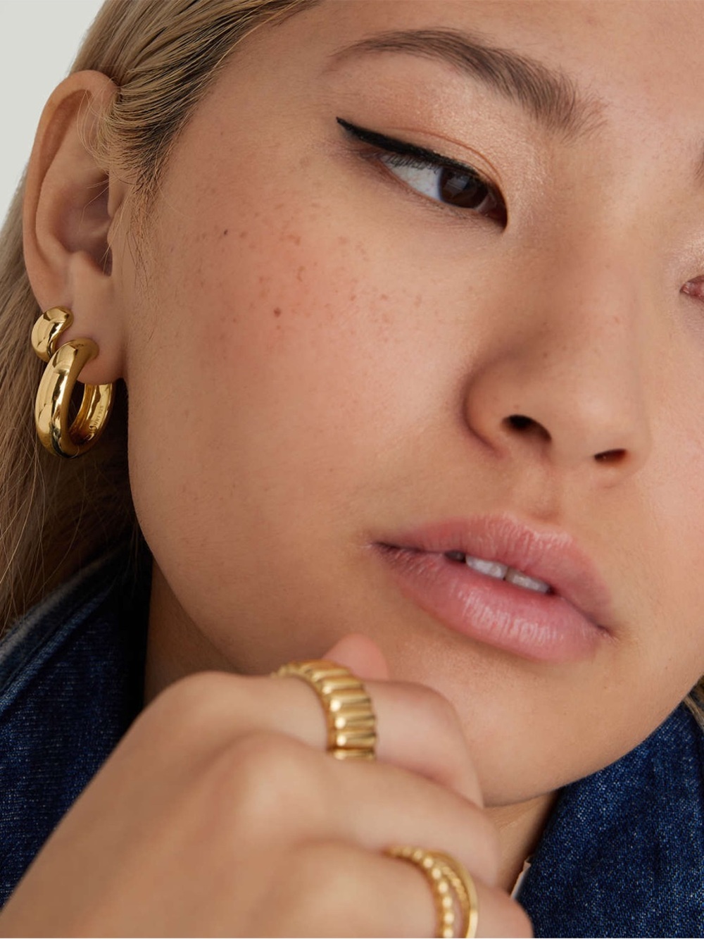 MEJURI Chunky Large Hoops 18k Vermeil